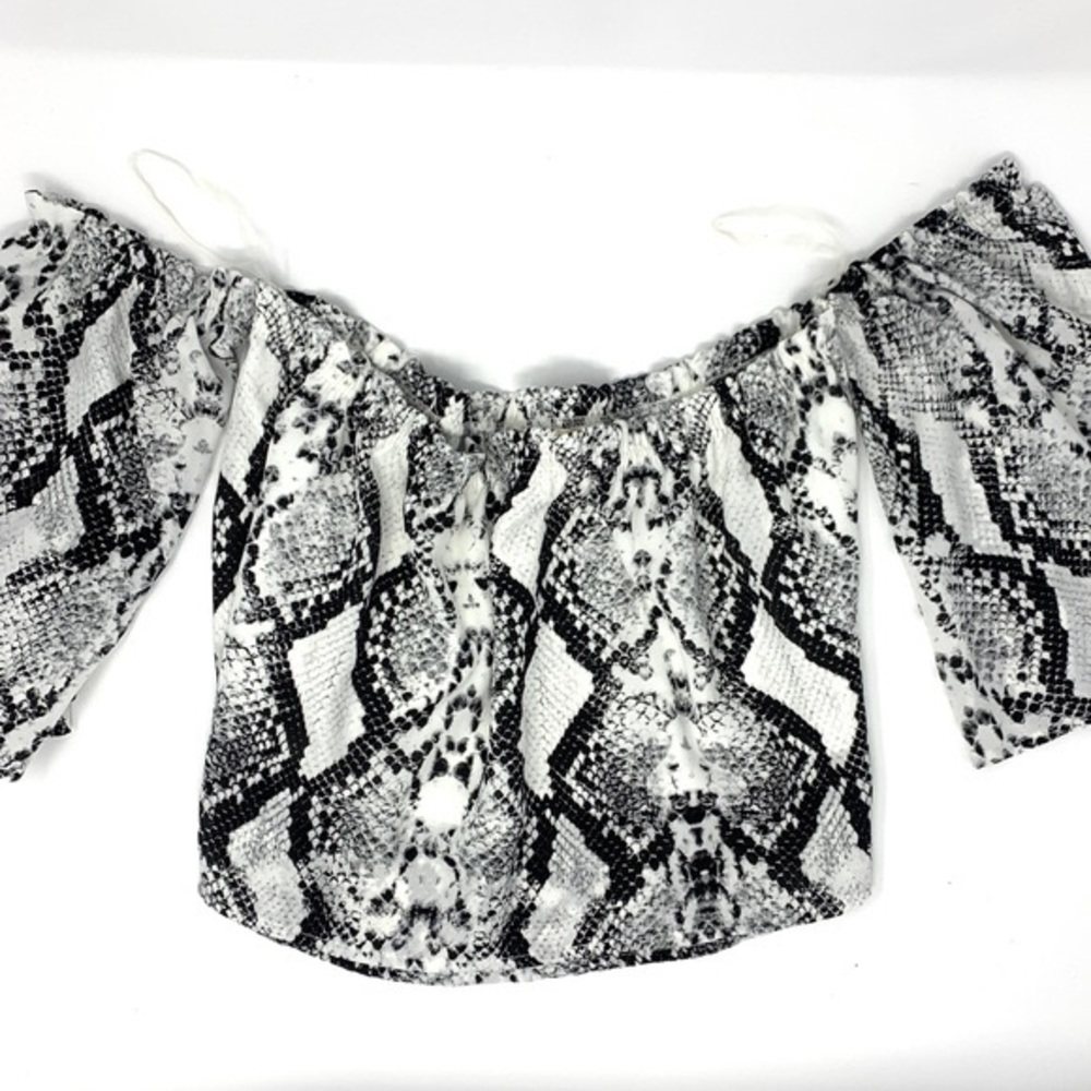 Peach Love Snakeskin Crop Top